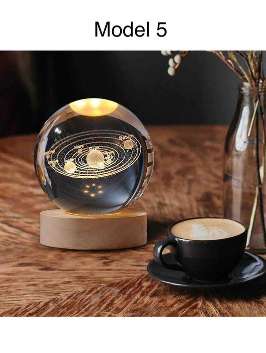 3D Galaxy Crystal Ball Night Lamp