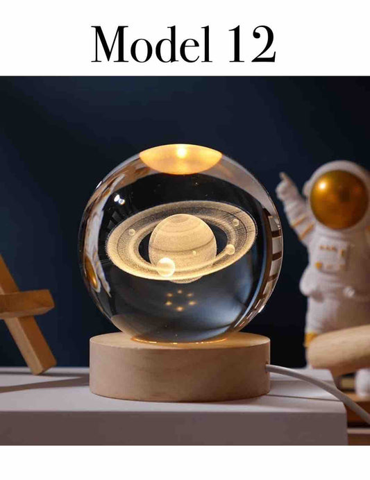 3D Galaxy Crystal Ball Night Lamp
